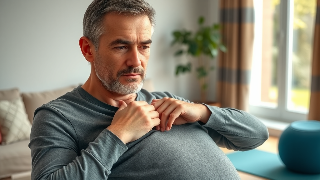 manual therapy self-applied to neck for muscle stiffness at home