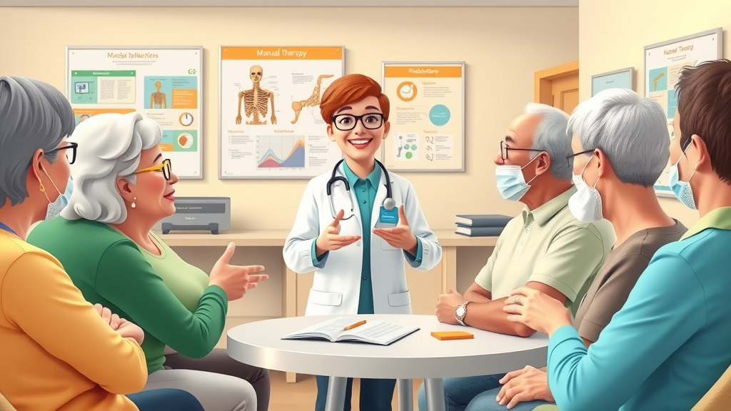 manual therapy therapist teaching diverse group benefits