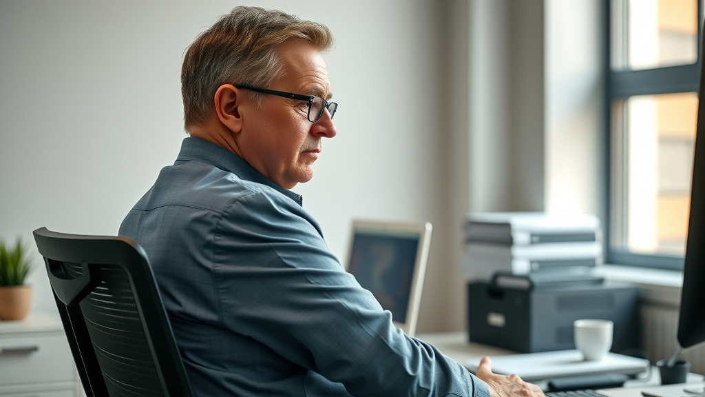 musculoskeletal pain middle-aged worker back pain office