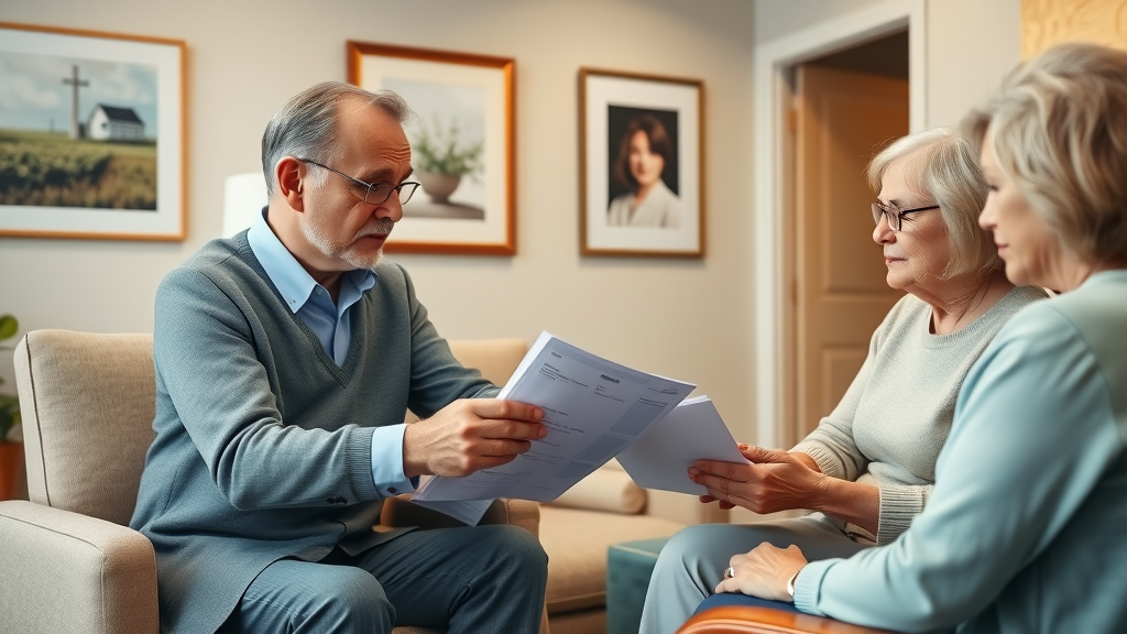 Compassionate funeral advisor helping family weigh cremation versus funeral checklists