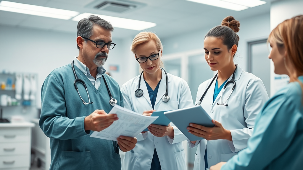 health services musculoskeletal health care team consulting patient clinic