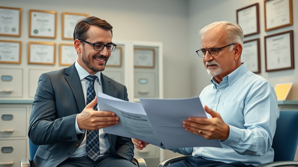 financial advisors reviewing pre burial plan and trust options, main keyword funeral trust