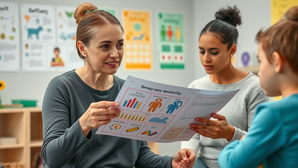 occupational therapist explaining sensory sensitivities and challenges in autism spectrum disorder