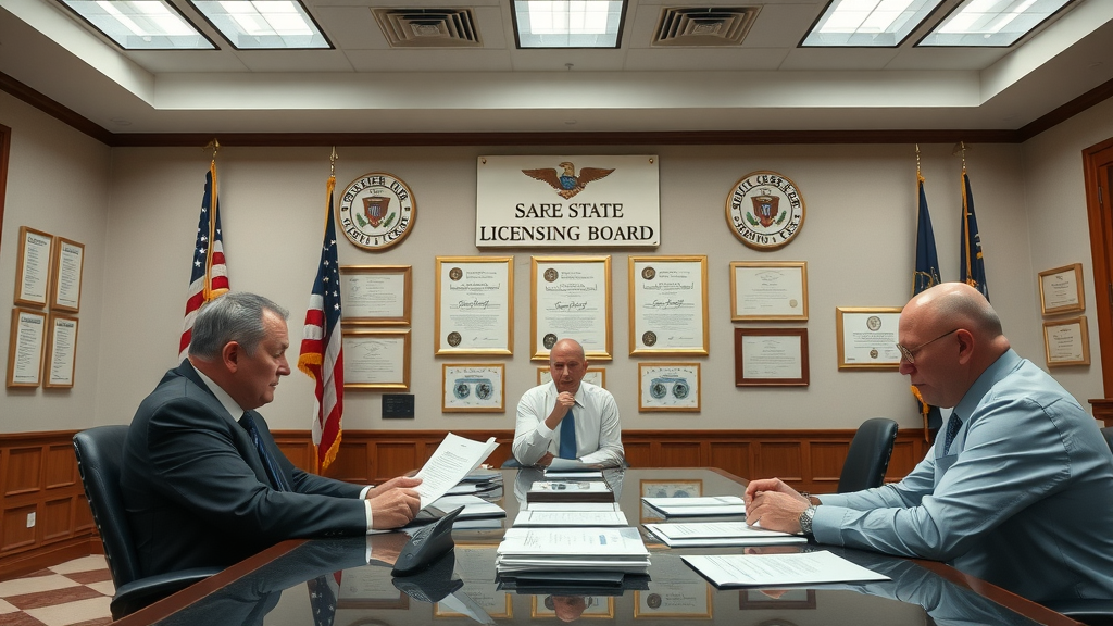 Chiropractic care provider regulation and licensing board office in United States.