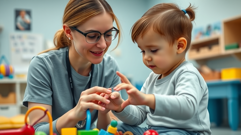 pediatric occupational therapist observing child