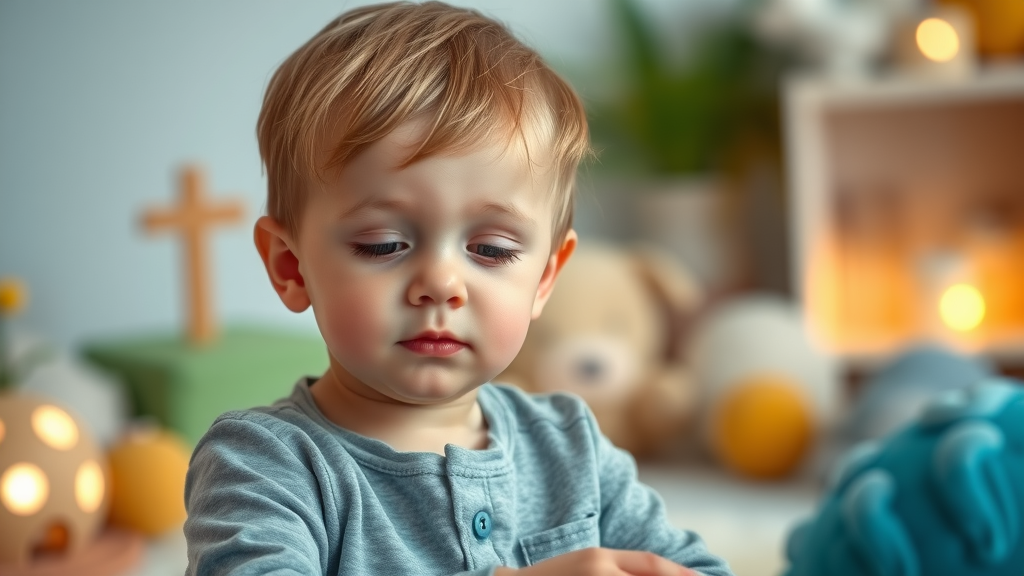 calm and focused child managing sensory sensitivities in a soothing sensory room with gentle lighting and plush textures