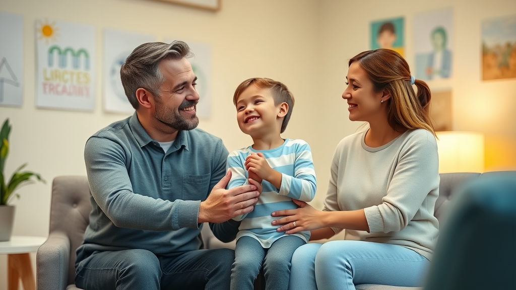 Family and children comforted in grief counseling session, how can someone find grief counselling