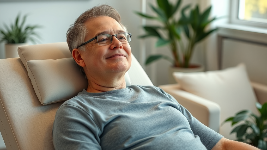 chiropractor consulting patient discussing charts in clinic office diplomas