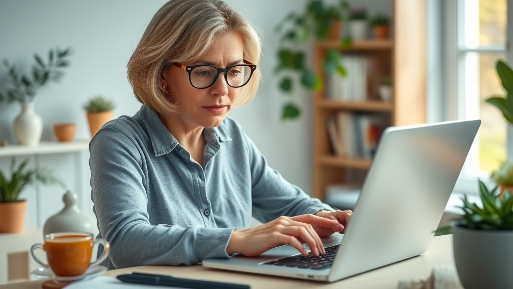 Woman researching grief counselors online, how can someone find grief counselling