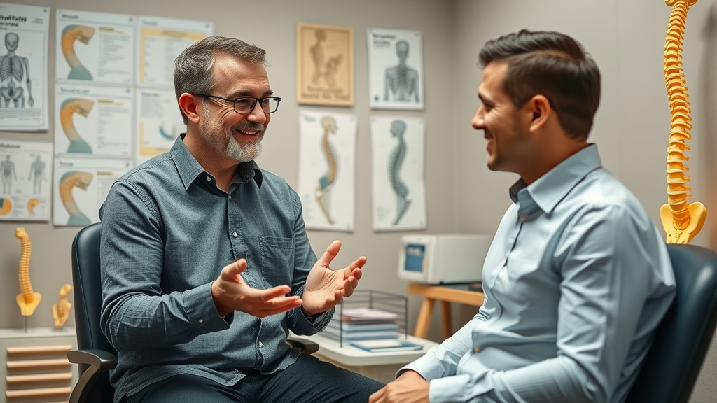 chiropractor benefits, first consultation, new patient, diagnostic tools, welcoming exam room
