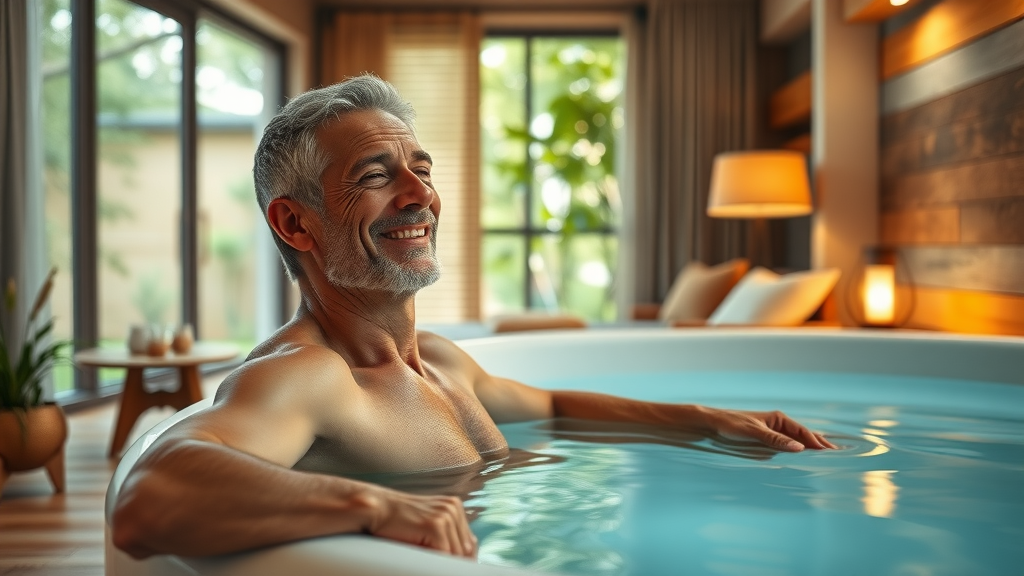 Tranquil float spa lounge showing float therapy for deep relaxation