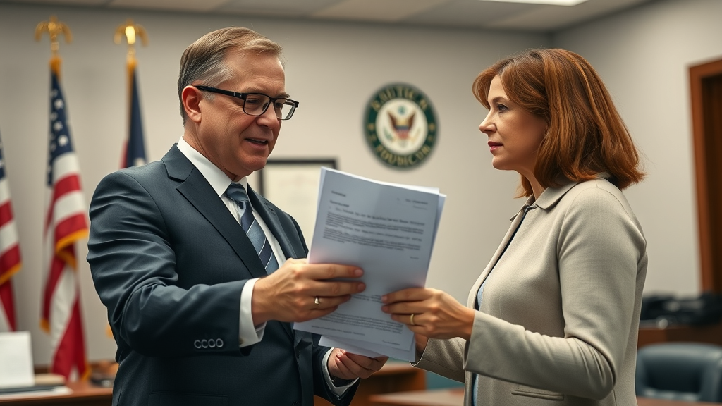government official handing funeral assistance documents to grieving family, government programs for funeral cost